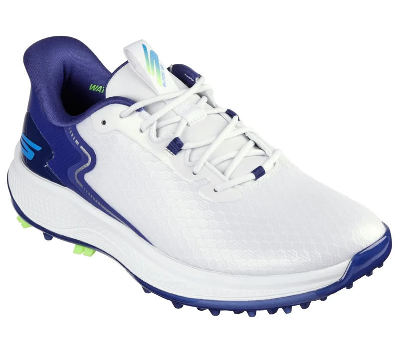 Skechers Mens Blade Grip Flex Spikeless Waterproof Golf Shoe Sneaker, White Navy, 9 UK - Image 1
