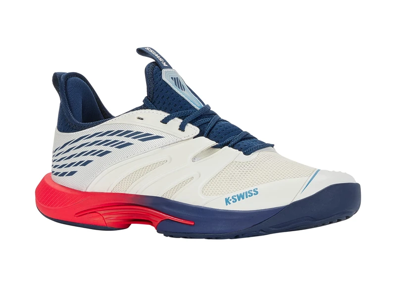 K-Swiss Performance SPEEDTRAC, Tennis Shoe, Blanc de Blanc/Blue Opal/Lollipop,