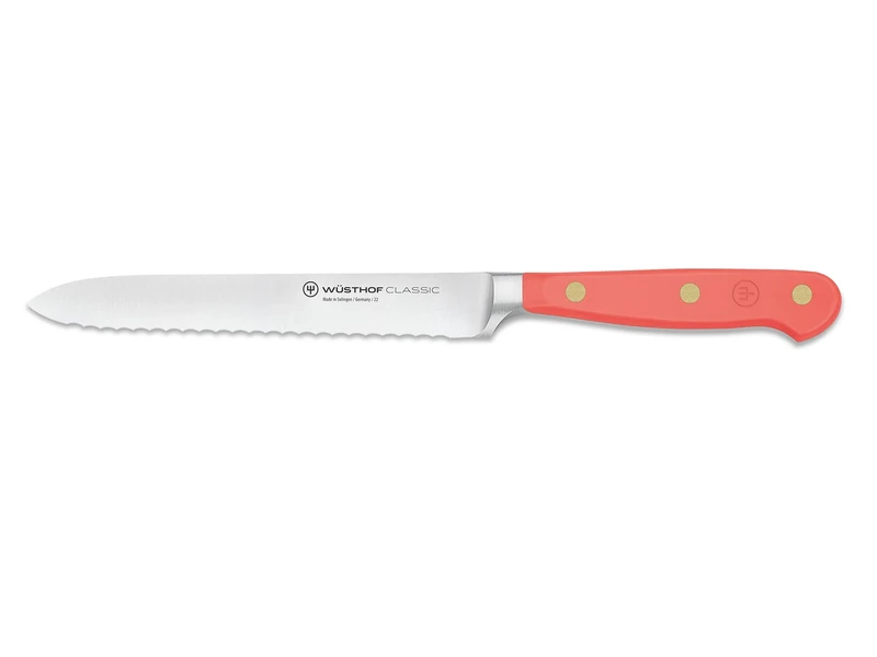 WÜSTHOF Classic Coral Peach 5" Serrated Utility Knife