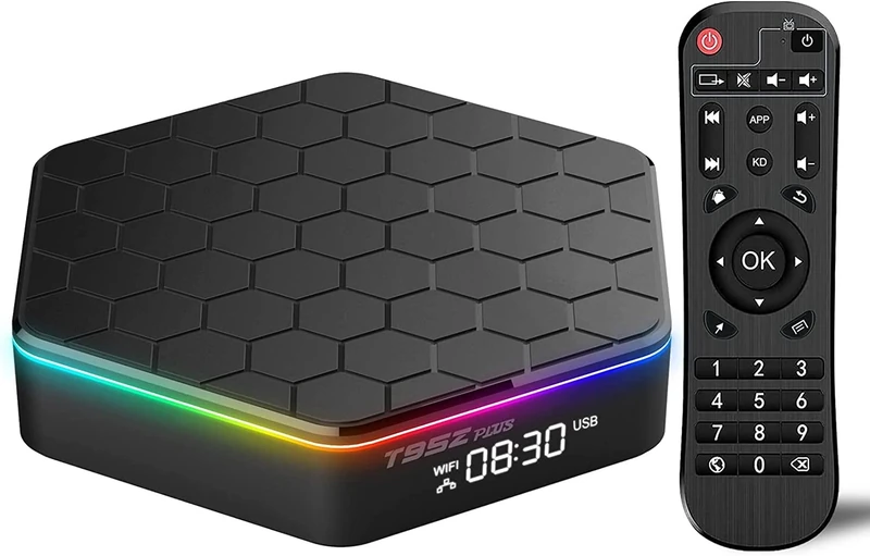 AMITVA Android 12.0 TV Box, T95Z Plus Smart Tv Box 4GB RAM 64GB ROM Allwinner H618 Quad Core 64-Bit Support HD 6K/ 3D/ H.265 Ethernet 2.4/5G Dual Wifi BT 5.0 Set Top Box