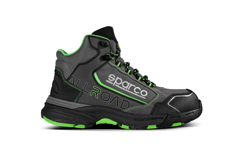 sparco 2 US, Dark Grey Neon Green, 9 UK