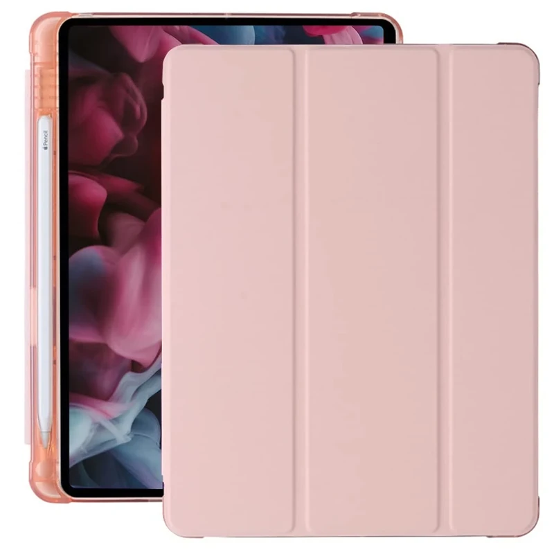 iPad 5th/4th/3rd Generation 11 Inch 2022/2021/2020 Case with Pen Holder, Heavy Duty Shockproof Protective Case with Shoulder and Hand Straps - Black+Pink - Image 1