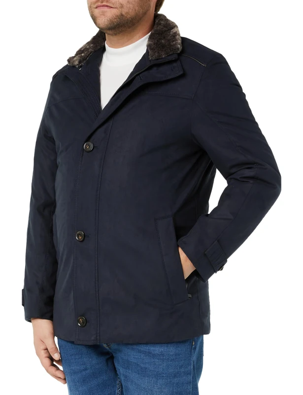 bugatti Men's Suede Jacket - Navy-60 Casual Style