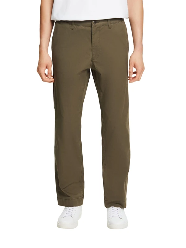 ESPRIT Men's Trousers, 355/Dark Khaki, 28 W/ 30 L