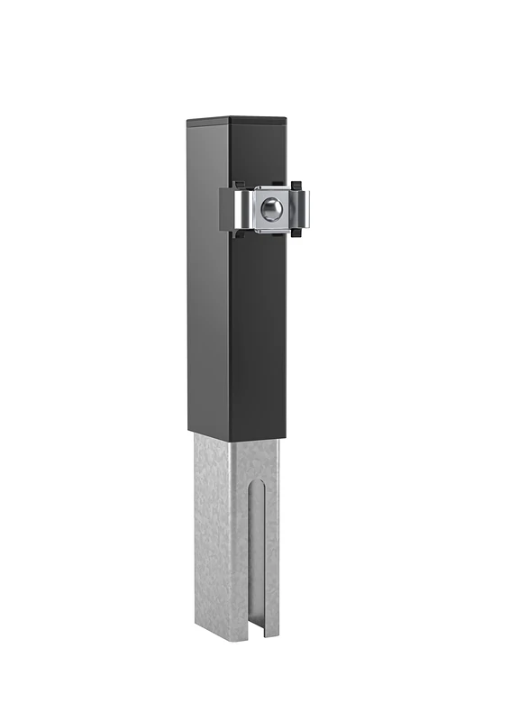 Alberts 672775 Post Extension for Decorative Elements | Anthracite Plastic Coated RAL 7016 | for Posts 60 x 40 mm | 200 x 190 mm