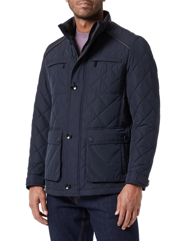 bugatti Men's 477800-49052 Jacket, Navy-60, 56