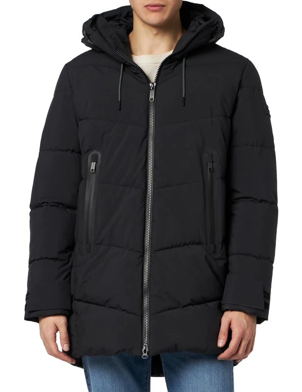 bugatti Men's 474613-41034 Parka, Black-50, 60