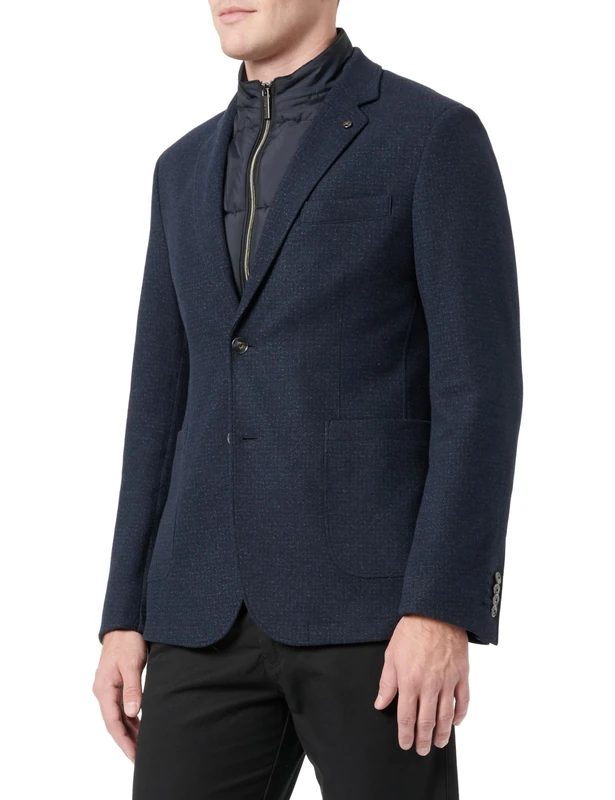 bugatti Men's 498228-49200 Jacket, Navy-60, 36R