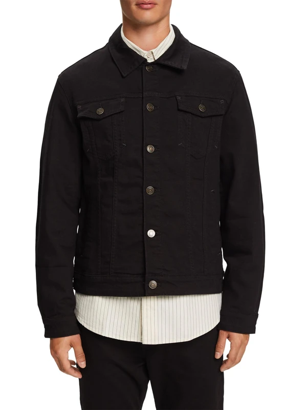 ESPRIT Men's Jacket, 910/Black Rinse, XS