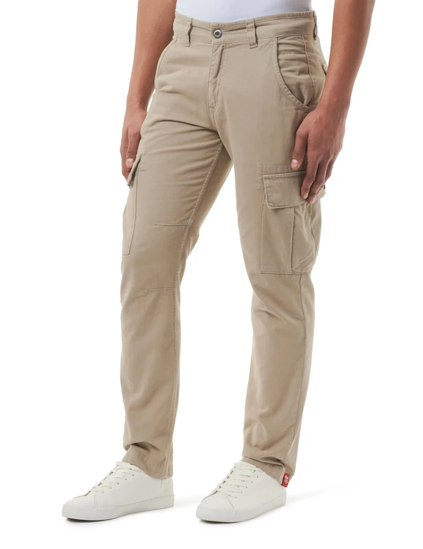 Alpha Industries Agent Mens Casual Trousers Vintage Sand - Image 1