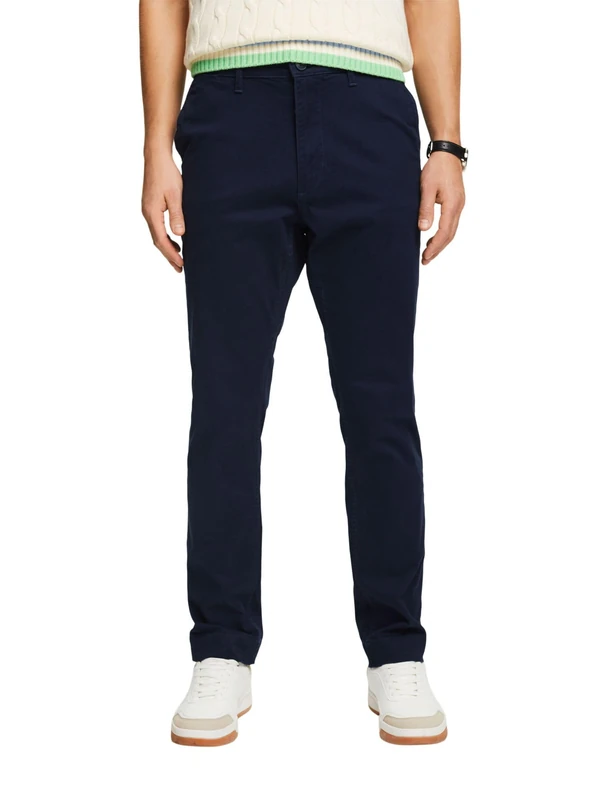 ESPRIT Men's Trousers, 400/Navy, 33 W/34 L