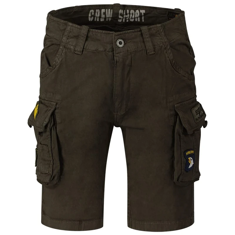 Alpha Industries Men's Crew Short Patch Cargo, Greyblack, 29W