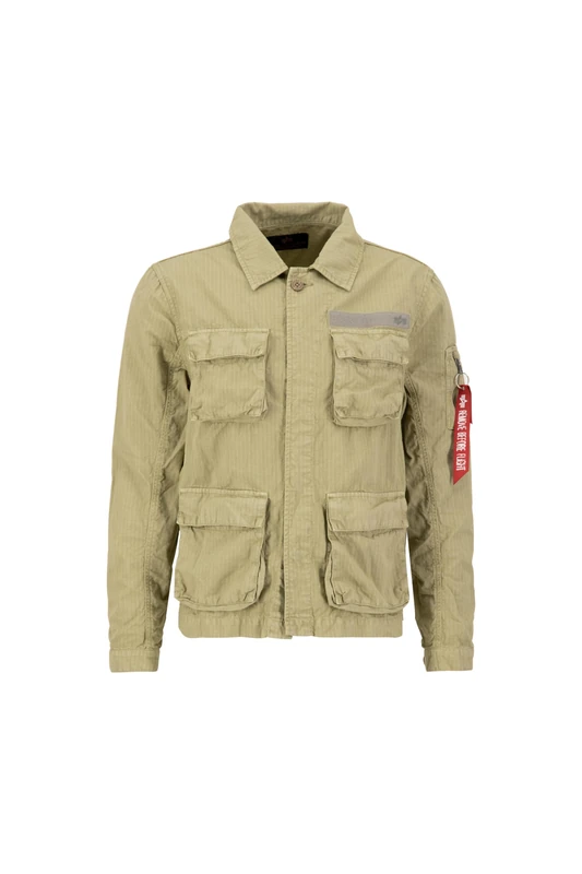 Alpha Industries Ripstop Cargo Men's Overshirt Shirt, Light Olive, 3XL