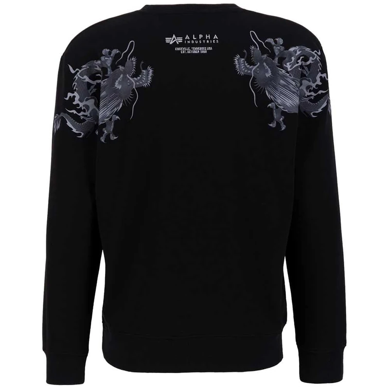 Alpha Industries Dragon EMB Sweatshirt for Men Black/Black