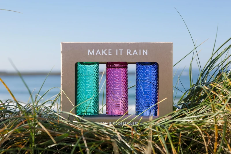 Downpour gin Mini Gift Set from North Uist Distillery | Certified B-Corp. Scottish Gin Distillery of the Year 2022, 2023 & 2024. An authentic taste of island life in every drop.