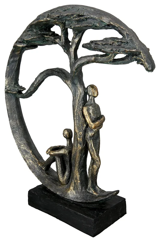 Casablanca Decorative Figure Sculpture Resin Tree Shadow with Pendant Bronze Height 32 cm