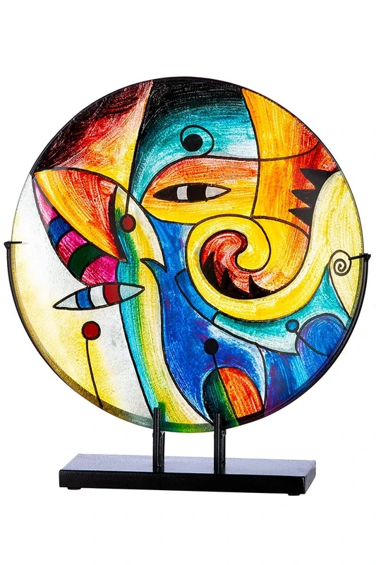 GILDE GLAS art Sculpture, Glass Metal, Multi-Coloured, Höhe 41,5 cm