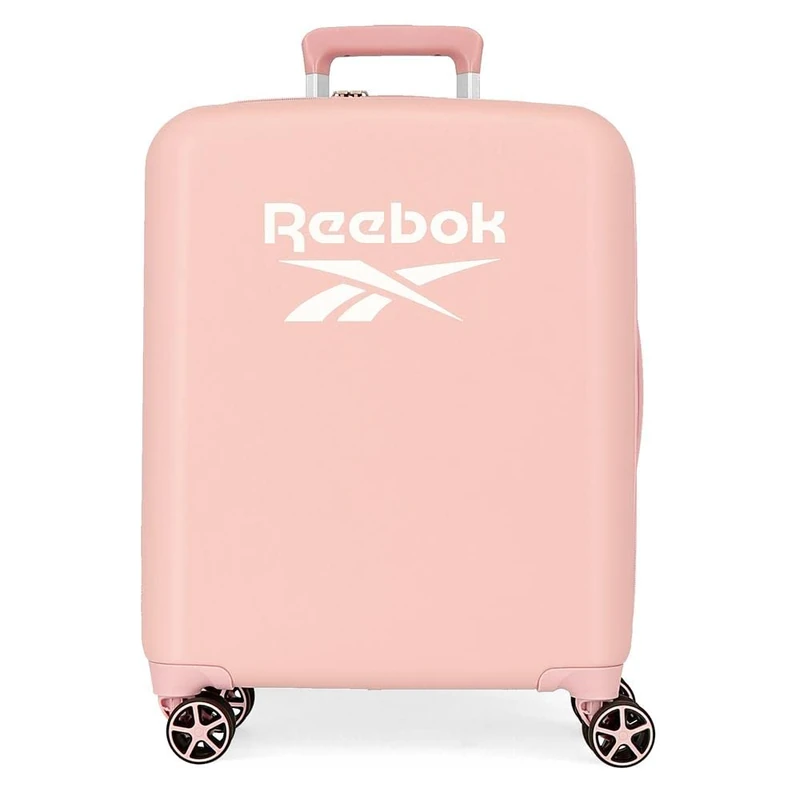 Reebok Roxbury Cabin Bag, Pink, 40 x 55 x 20 cm, Hard ABS, Built-in TSA Lock, 38.4 L, 2 kg, 4 Double Wheels, Hand Luggage