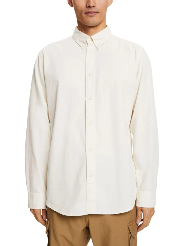 ESPRIT Men's Shirt, 056/Ice 2, L