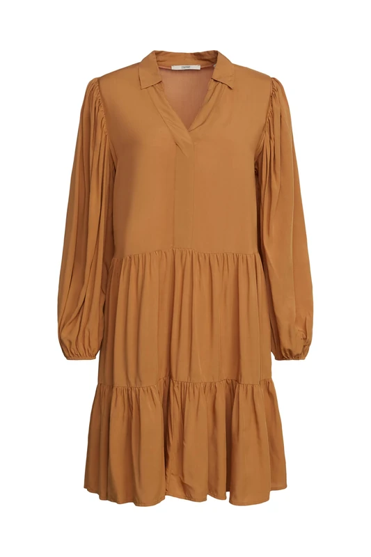 ESPRIT Women's 093EE1E317 Dress, 235/CARAMEL,