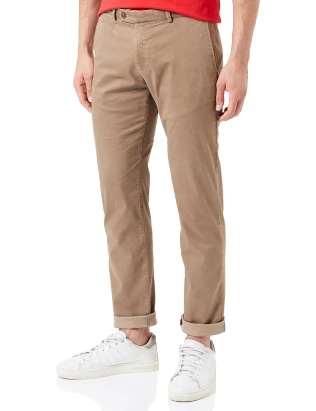 bugatti Men's 4134-46396 Chino, Beige-50, 35 W/34 L