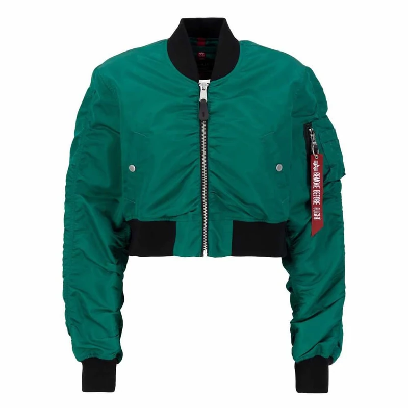 Alpha Industries MA-1 Boxy Bomber Jacket for Ladies Jungle Green