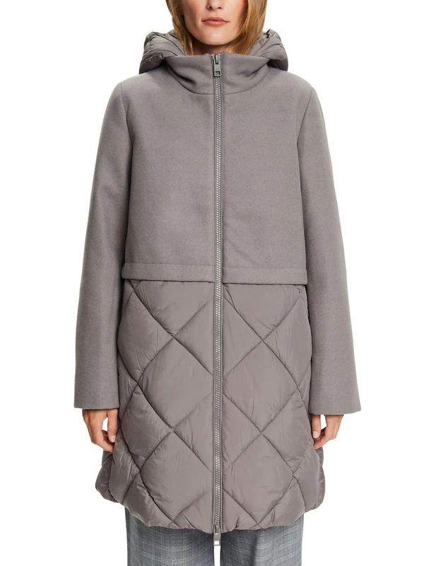 ESPRIT Women's 093eo1g329 Jacket, 044/Light Grey 5, S