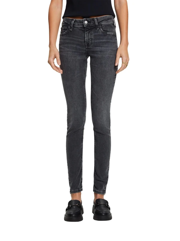 ESPRIT Women's Jeans, 911/Black Dark Wash, 25W x 32L