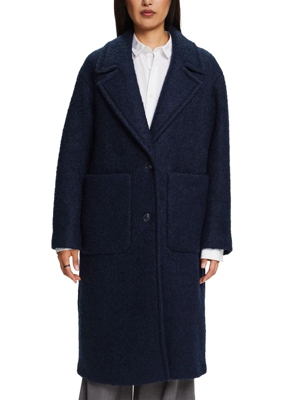 ESPRIT Women's 093ee1g341 Jacket, 401/Navy 2, L