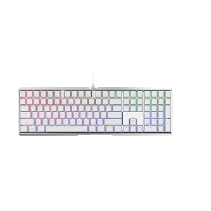 CHERRY MX BOARD 3.0 S, Mechanical Gaming Keyboard with Cable, EU Layout (QWERTY), Robust Aluminium Housing, RGB Lighting, MX BLUE Switches, White - Image 1