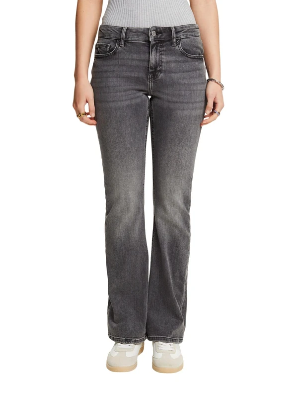 ESPRIT Women's 083ee1b318 Jeans, Grey Medium Washed, 28W x 28L