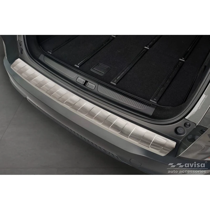 Avisa Stainless Steel Rear bumper protector compatible with Citroën C5 X 2021- 'Ribs'