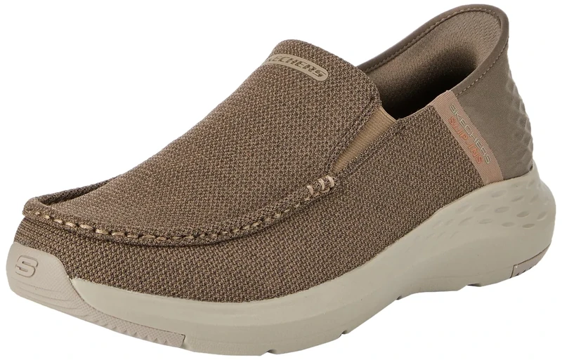 Skechers Men's Parson RALVEN Slip-On, Taupe Mesh, 8 UK