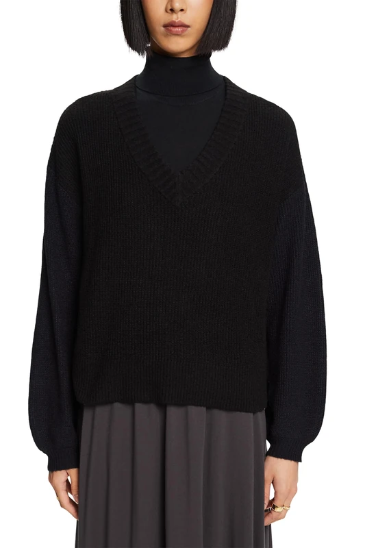 ESPRIT Women's Jumper, 002/Black 2, XL