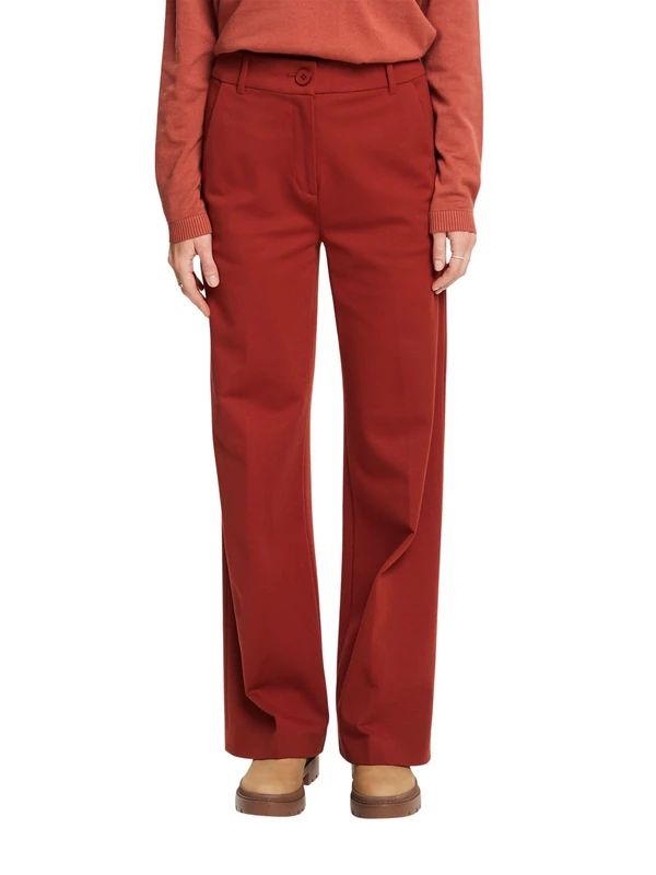 ESPRIT Women's Trousers, 220/Rust Brown, 30W x 32L