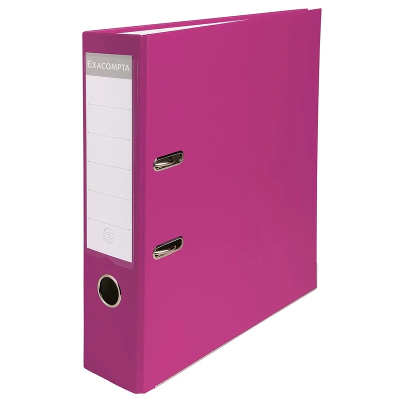 Exacompta - Ref. 918415B - Box of 20 A4 lever arch files - Spine 80 mm - Mechanical 80 mm - External dimensions: 32 x 29 x 8 cm - Format to file A4 - Colour: Raspberry