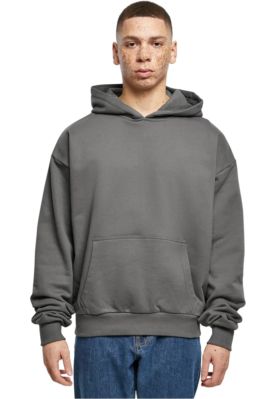 Build your Brand Men's Hooded Pullover Ultra Heavy Cotton Box Hoody, Oversized Hoodie for Men, Cotton, Sizes XS - 5XL, magnet, S