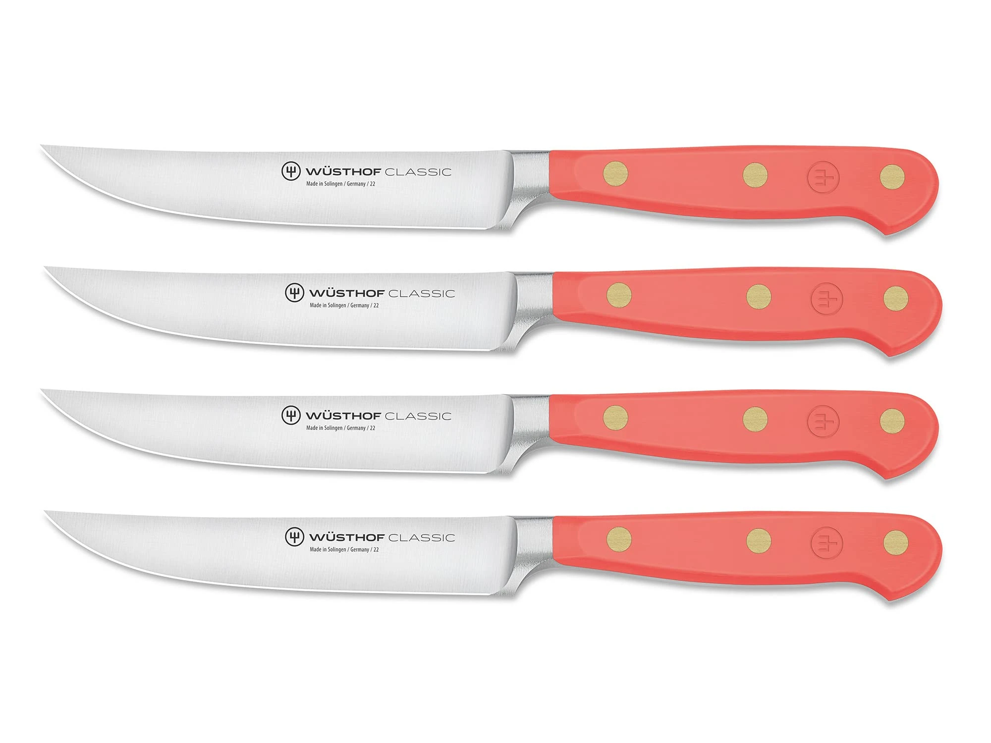 WÜSTHOF Classic Coral Peach 4 Piece Steak Knife Set