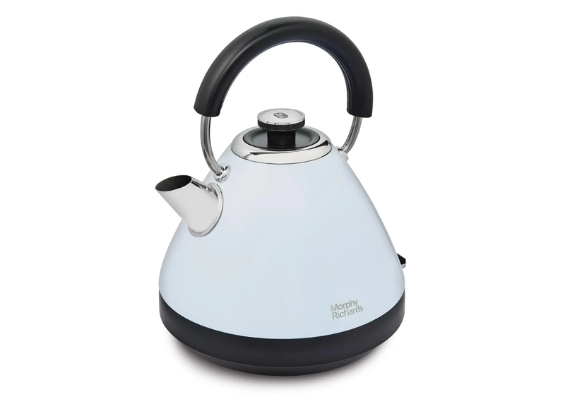 Morphy Richards Venture Pyramid Kettle, 1.5 L, 3 kW Rapid Boil, Anti Limescale Filter, Boil Dry Protection, Water Window, 360 Cordless Base, Duck Egg, 100136
