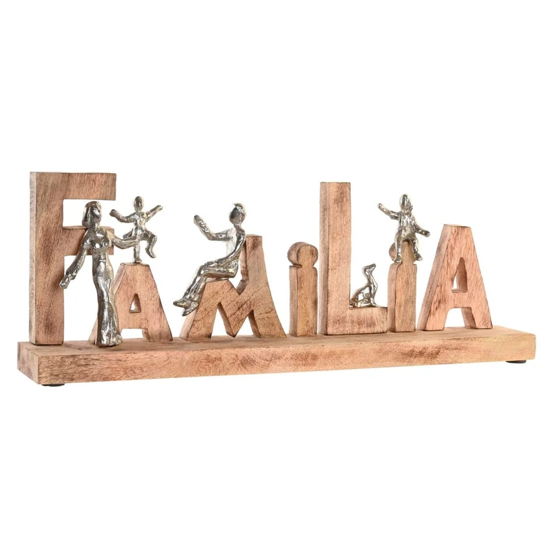 DKD Home Decor Decorative Figure Brown Aluminium Mango Wood (59 x 8 x 24 cm) - Image 1