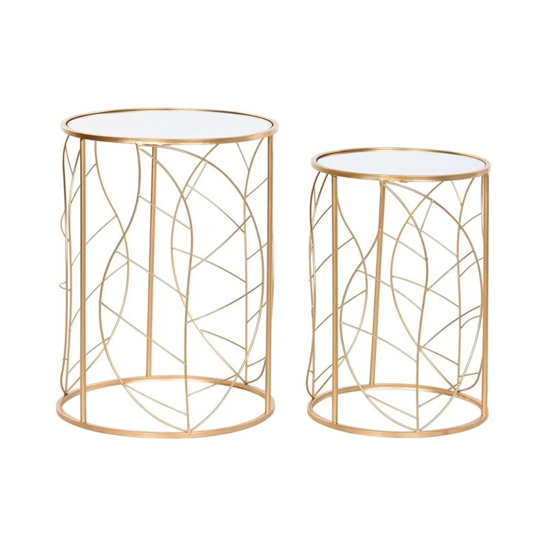 DKD Home Decor Set of 2 Tables, Estándar - Image 1