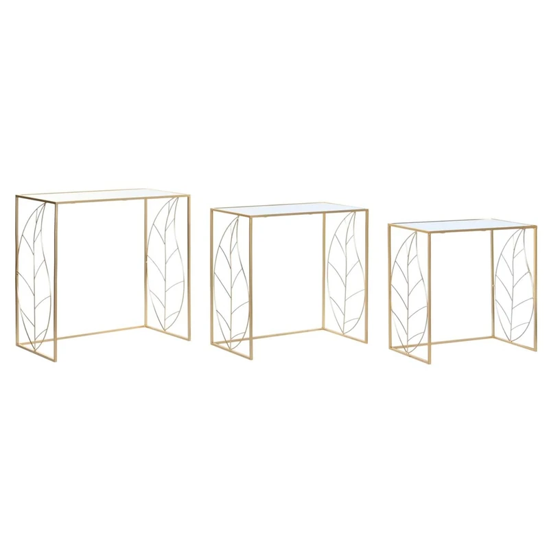 DKD Home Decor Set of 3 Tables, Standard