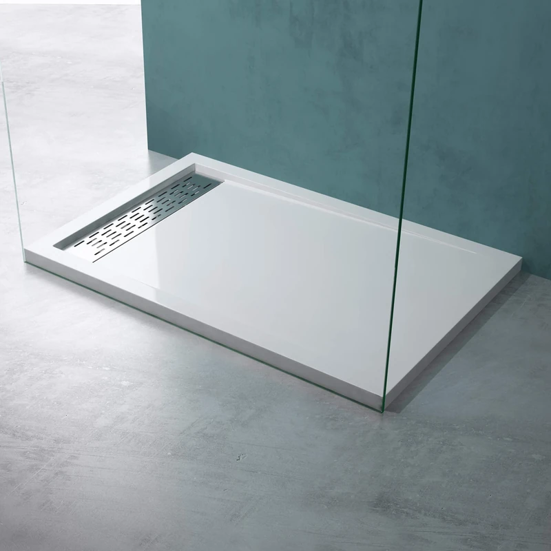 Mai & Mai Shower Tray Bathroom | Acrylic | Glossy White | Rectangular Shower Tray | WDH: 90×140×5cm | Shower Base for Shower Enclosures Xetro04