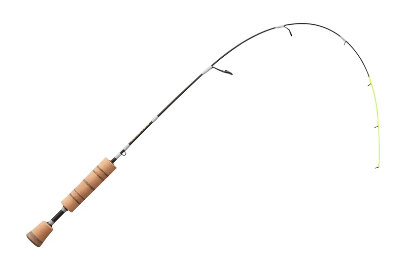 13 FISHING - Wicked Pro Ice Rod - 32" Noodle (Noodle) - Composite Blank - Split Grip Handle - PS-32Noodle, Black