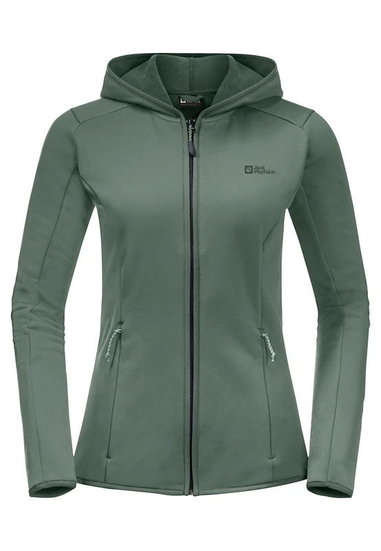 Jack Wolfskin BAISELBERG FZ W Hooded Picnic Green
