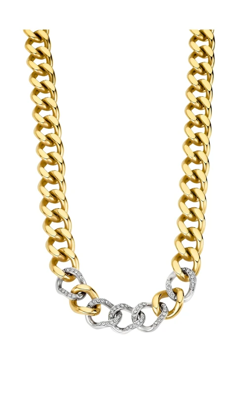 LOTUS STYLE Women's Gold Stainless Steel Necklace - Shiny Finish Pendant - Waterproof LS2252-1/3 - Women's Necklaces - Gift for Birthday, Anniversary, Valentine, Mother and More