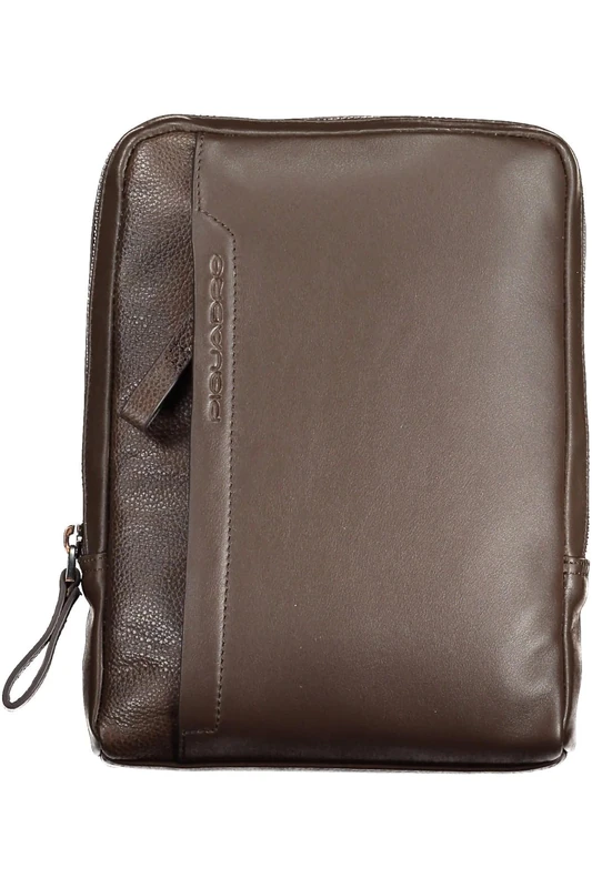 PIQUADRO Pan Men's Leather Bag, dark brown (di moro), Taglia unica, Contemporary