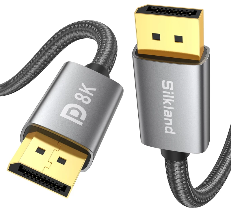 Silkland DisplayPort 1.4 Cable 2M - 8K@60Hz, 4K@144Hz, 2K@240Hz