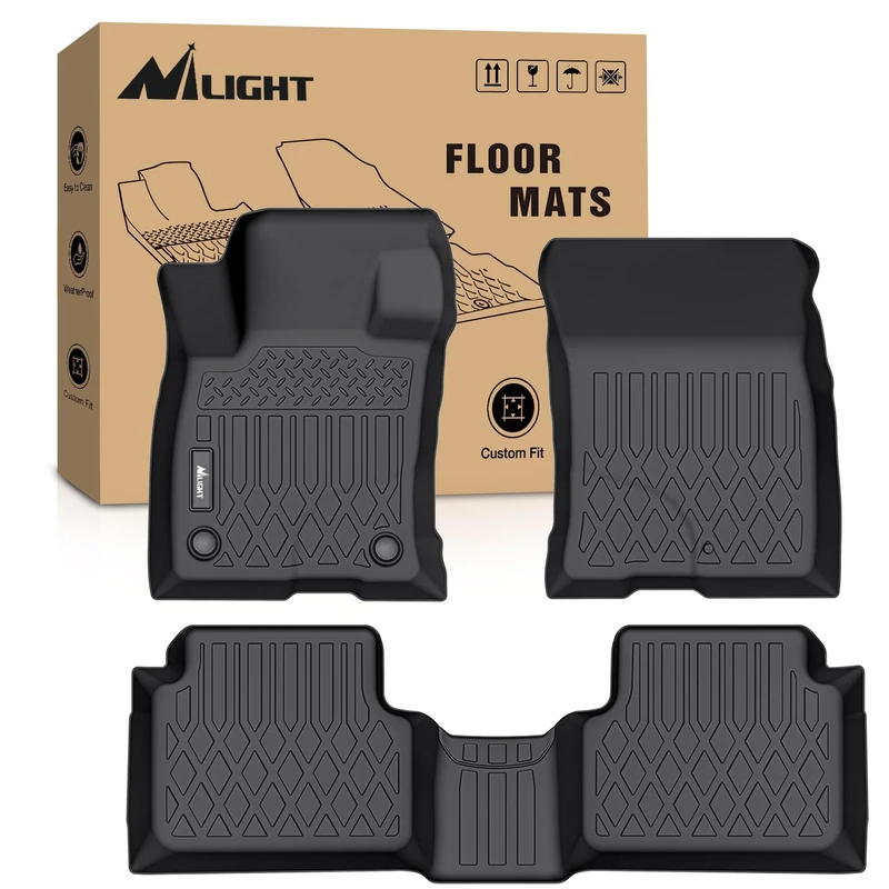 Nilight TPE Floor Mats for Ford Bronco Sport 4-Door 2021 2022 2023/ Ford Maverick 2022 2023, All Weather Custom Fit Heavy Duty Floor Liners