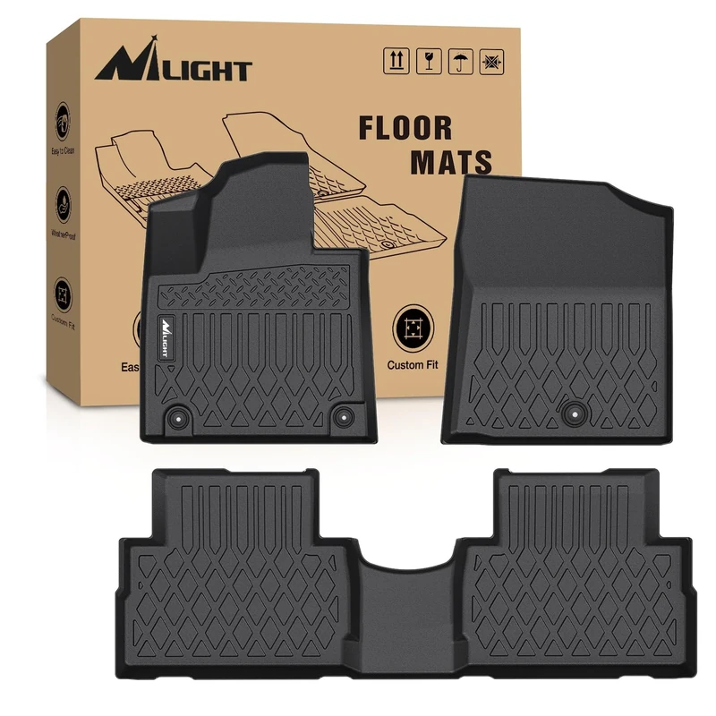 Nilight TPE Floor Mats for 2021 2022 2023 Hyundai Santa Fe(Non-Hybrid),All Weather Custom Fit Heavy Duty Floor Liners